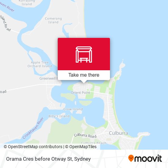 Orama Cres before Otway St map