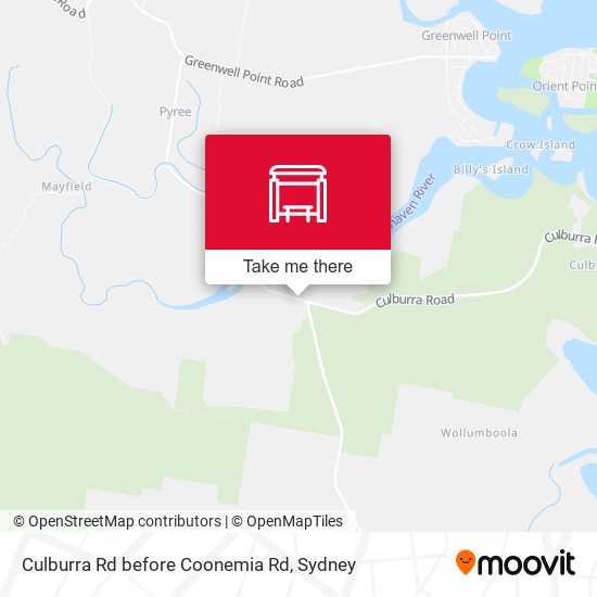Culburra Rd before Coonemia Rd map