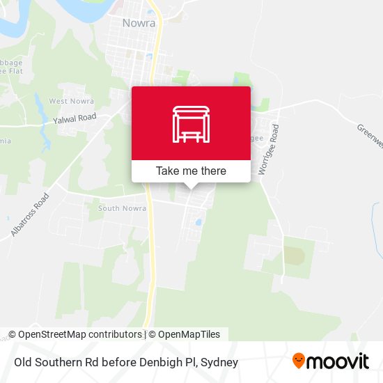 Old Southern Rd before Denbigh Pl map