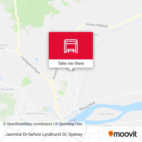 Jasmine Dr before Lyndhurst Dr map