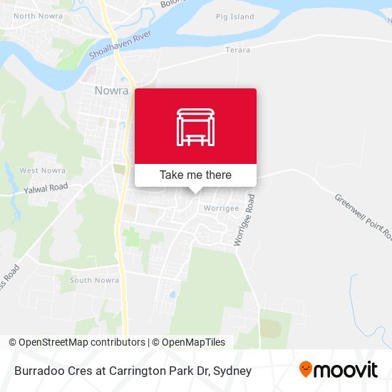 Burradoo Cres at Carrington Park Dr map