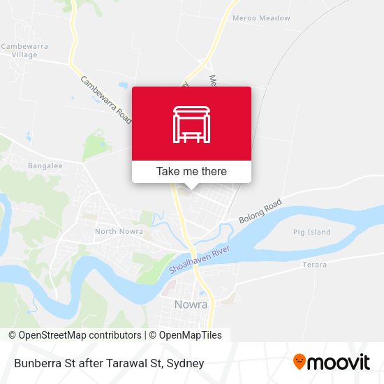 Bunberra St after Tarawal St map