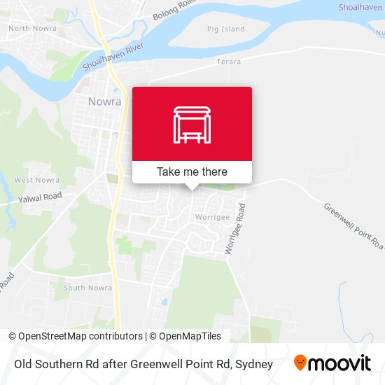 Old Southern Rd after Greenwell Point Rd map
