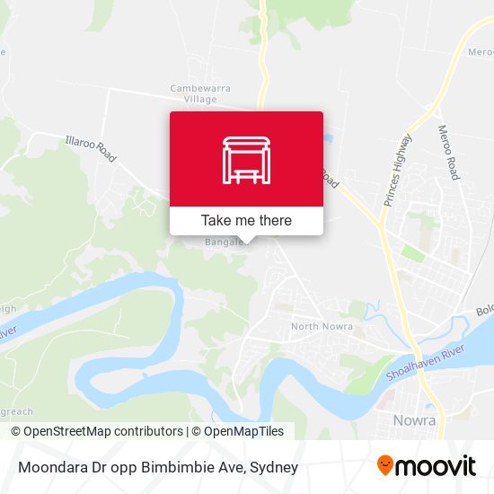 Moondara Dr opp Bimbimbie Ave map