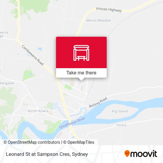 Leonard St at Sampson Cres map