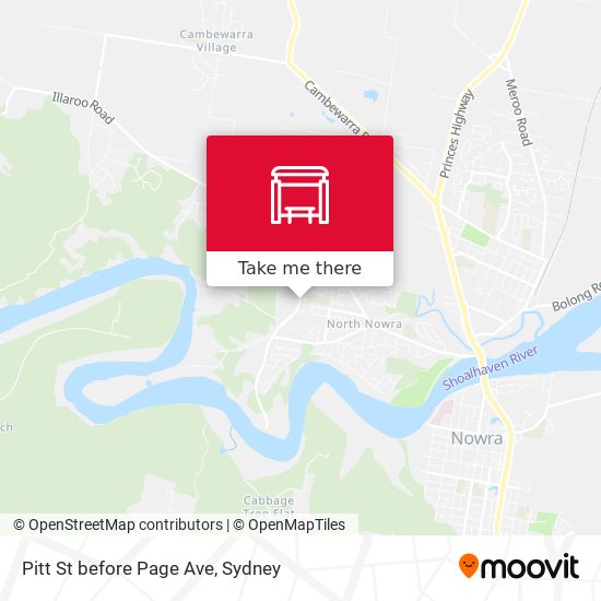 Pitt St before Page Ave map