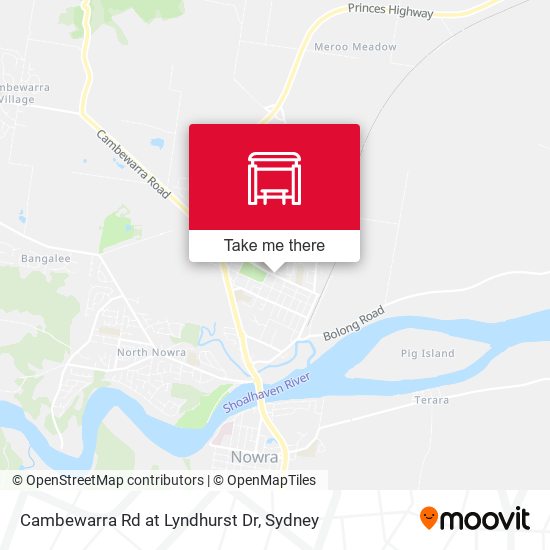 Cambewarra Rd at Lyndhurst Dr map