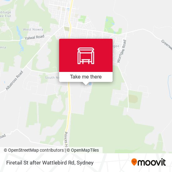 Firetail St after Wattlebird Rd map