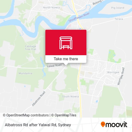 Albatross Rd after Yalwal Rd map