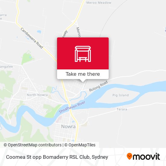 Coomea St opp Bomaderry RSL Club map