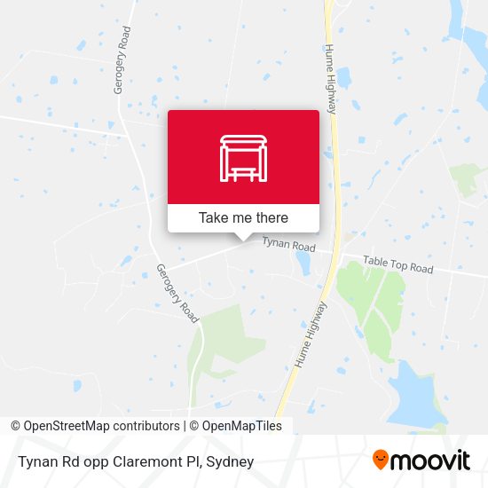Tynan Rd opp Claremont Pl map