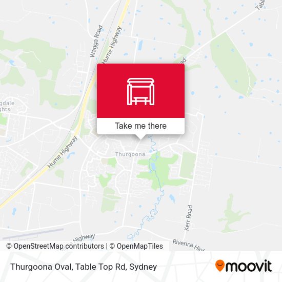 Thurgoona Oval, Table Top Rd map