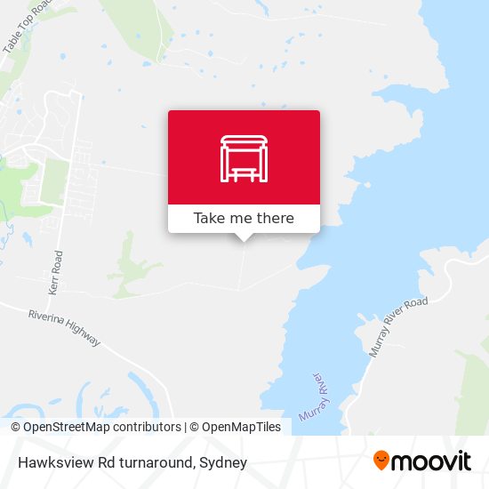 Hawksview Rd turnaround map