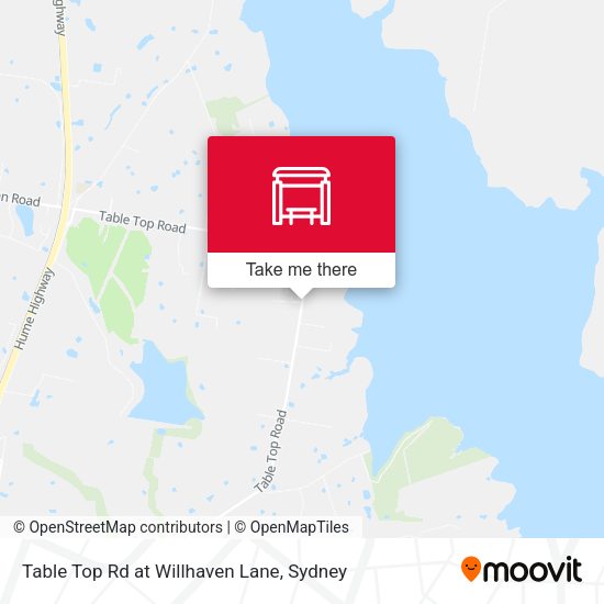 Table Top Rd at Willhaven Lane map