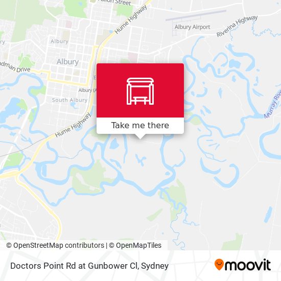 Doctors Point Rd at Gunbower Cl map