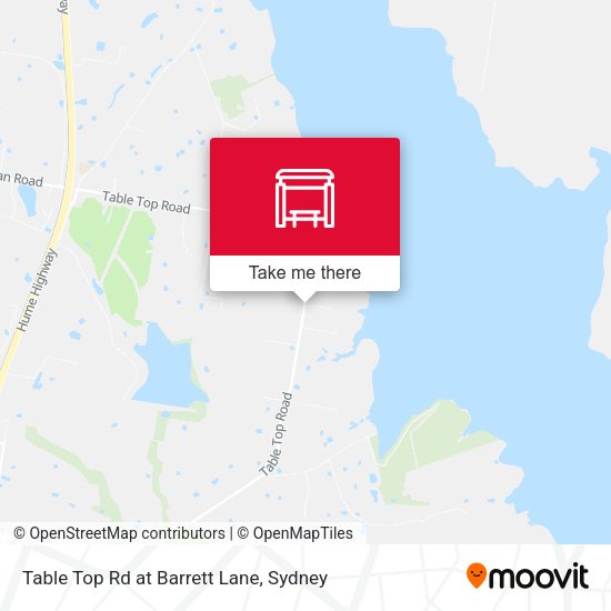 Table Top Rd at Barrett Lane map