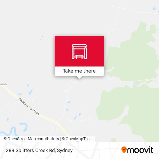 289 Splitters Creek Rd map