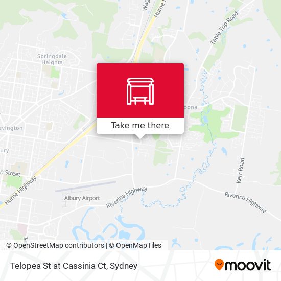 Telopea St at Cassinia Ct map