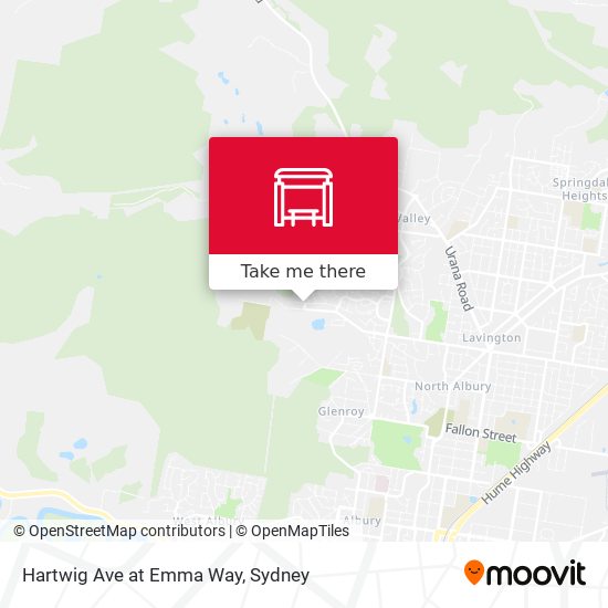 Hartwig Ave at Emma Way map