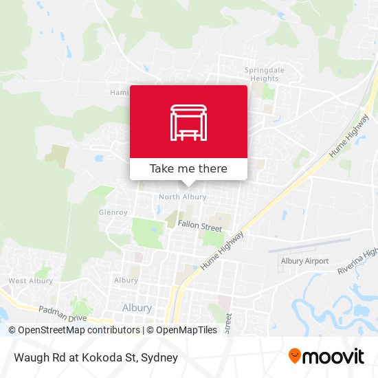 Waugh Rd at Kokoda St map