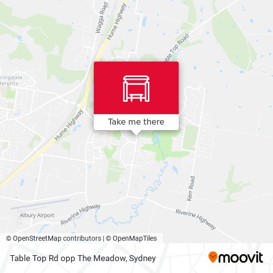 Table Top Rd opp The Meadow map
