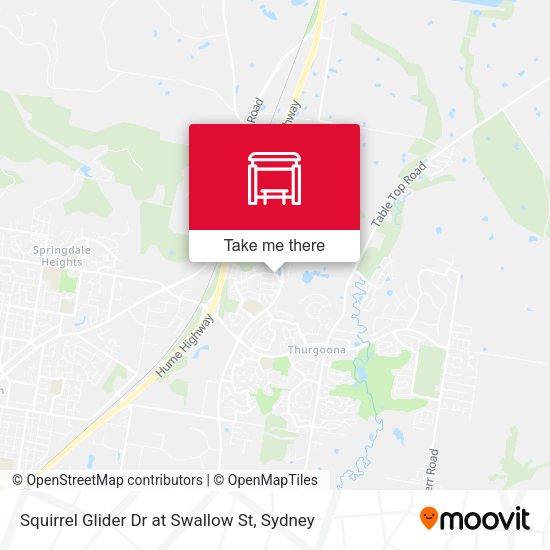Squirrel Glider Dr at Swallow St map
