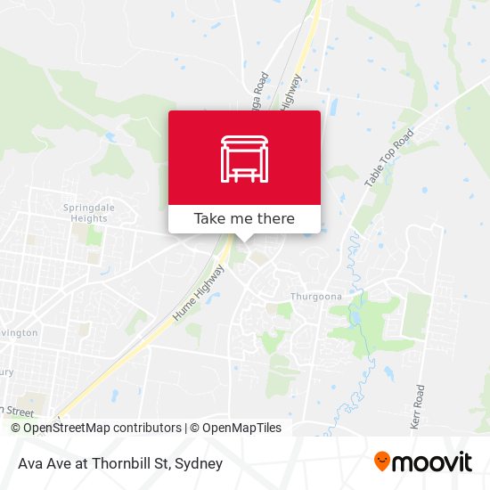 Ava Ave at Thornbill St map