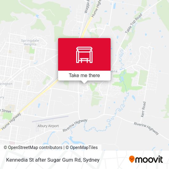 Kennedia St after Sugar Gum Rd map