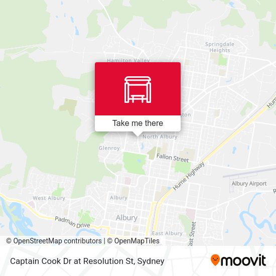 Captain Cook Dr at Resolution St map
