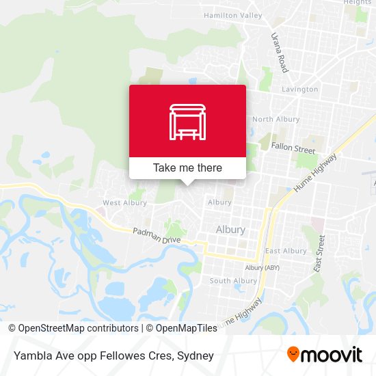 Yambla Ave opp Fellowes Cres map
