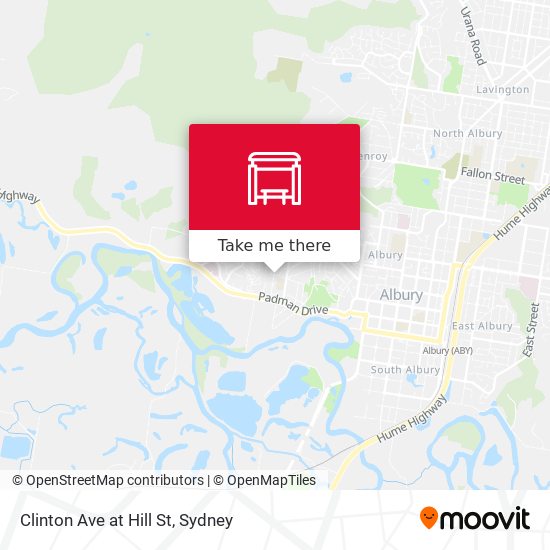 Clinton Ave at Hill St map