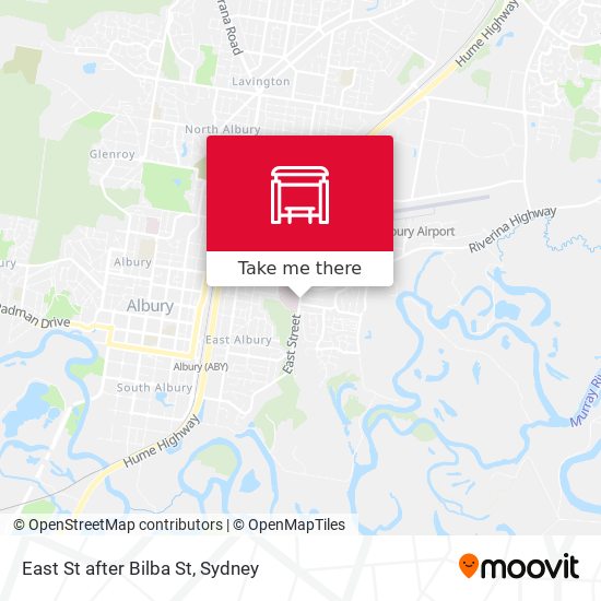 East St after Bilba St map