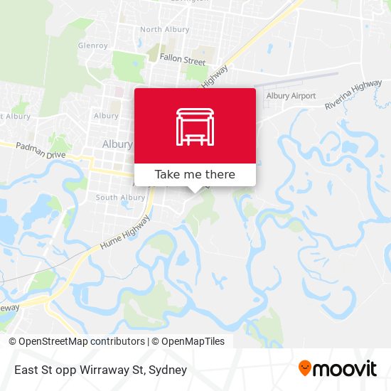 East St opp Wirraway St map