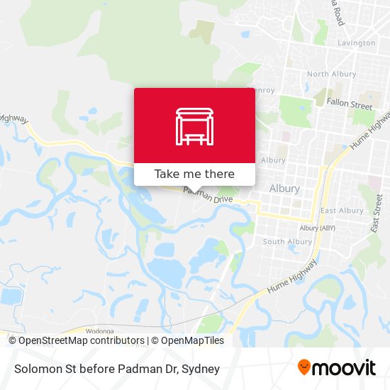 Solomon St before Padman Dr map