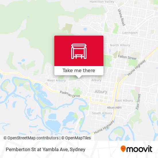 Pemberton St at Yambla Ave map