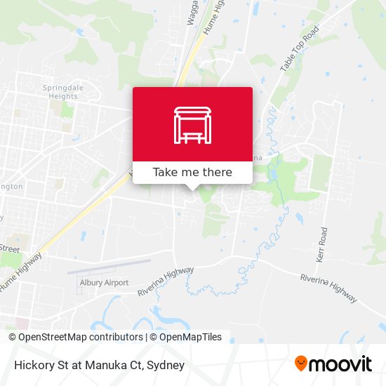 Hickory St at Manuka Ct map