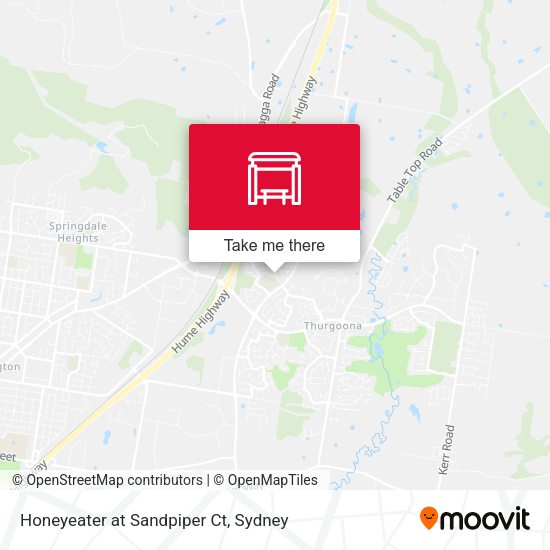 Honeyeater at Sandpiper Ct map