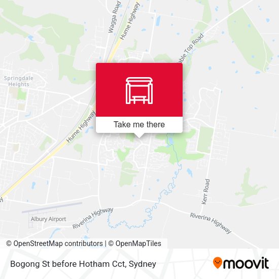 Bogong St before Hotham Cct map