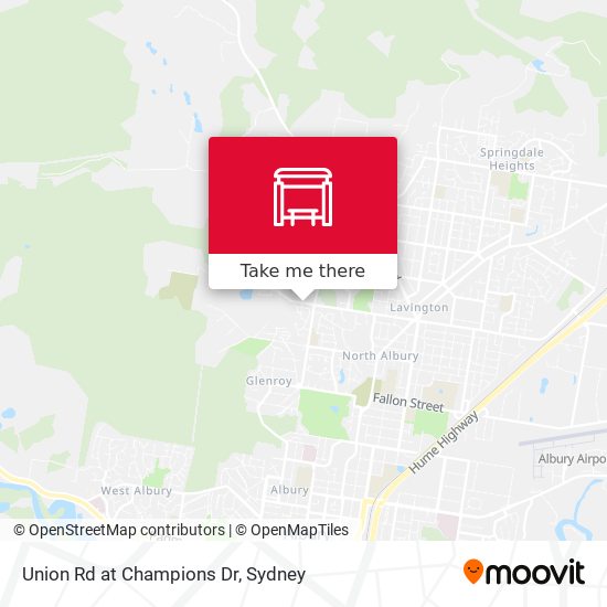 Union Rd at Champions Dr map