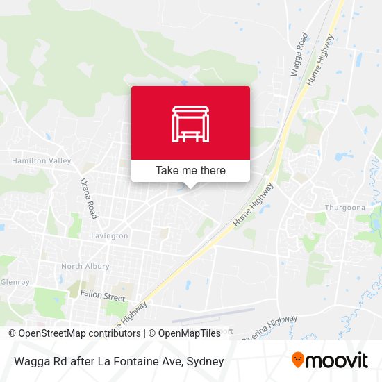 Wagga Rd after La Fontaine Ave map