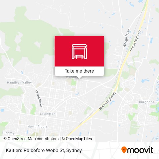 Kaitlers Rd before Webb St map