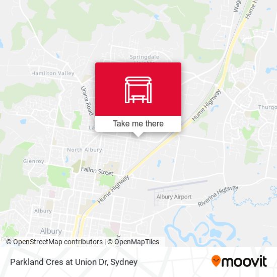 Parkland Cres at Union Dr map