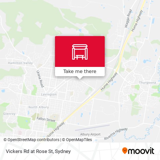 Vickers Rd at Rose St map