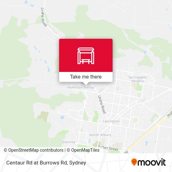 Centaur Rd at Burrows Rd map