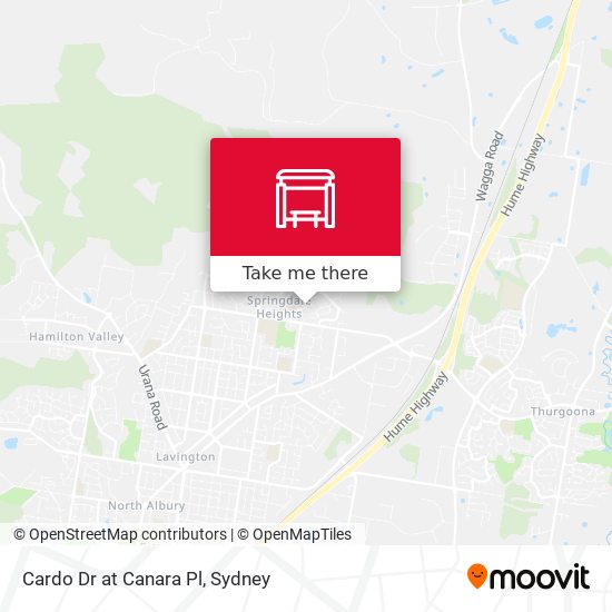 Cardo Dr at Canara Pl map