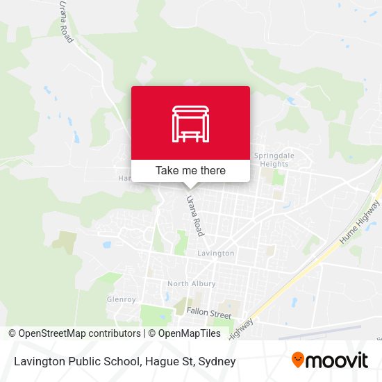 Lavington Public School, Hague St map