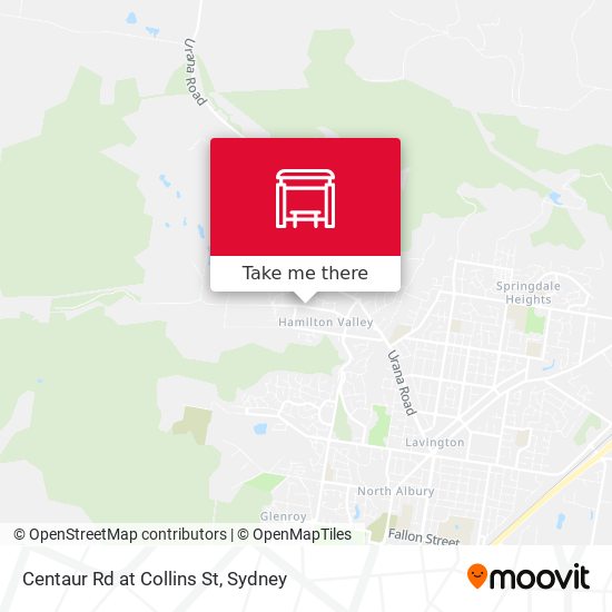 Centaur Rd at Collins St map