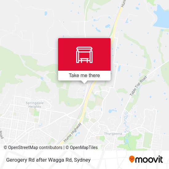 Gerogery Rd after Wagga Rd map