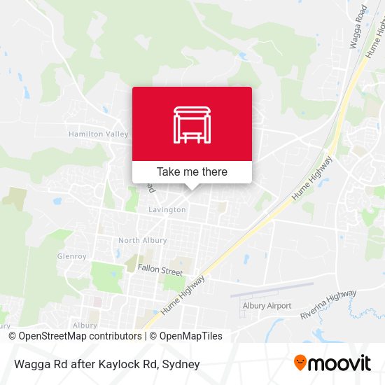 Wagga Rd after Kaylock Rd map