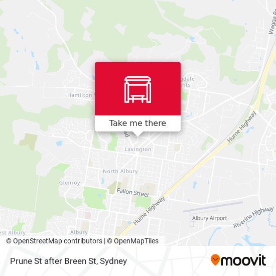 Prune St after Breen St map
